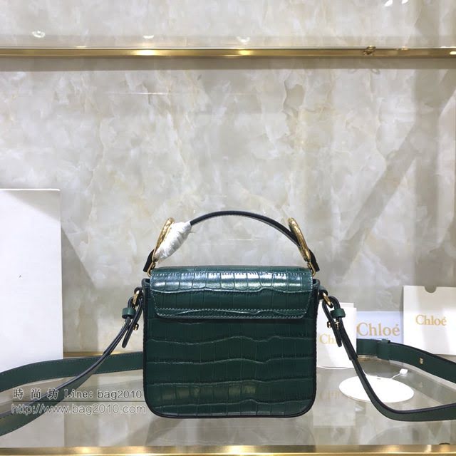 Chloe女包 克洛伊經典C Bag鱷魚壓紋手袋 Chole手提肩背斜挎包  jjh1360